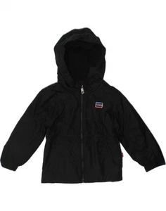 LEVI'S Baby Boys Hooded Rain Jacket 18-24 Months Black Polyester TV02 - Picture 1 of 3