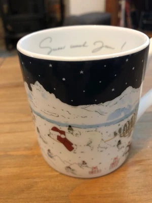 SOPHIE ALLPORT SNOW MUCH FUN BONE CHINA MUG POLAR BEAR PENGUIN CHRISTMAS - Image 1 of 2