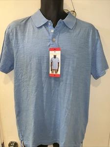 Margaritaville Island Reserve Herren Poloshirt Gr. M Medium Einfarbig Blau Neu mit Etikett - Bild 1 von 11