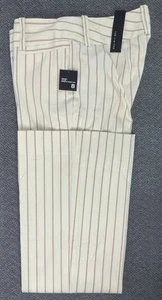 THE LIMITED Women's Size 8 Ivory Striped TIERNEY Wide Legged Dress Pants NWT - Picture 1 of 17