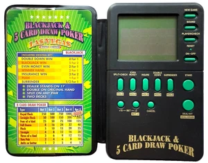 MICROJUEGOS DE COLECCIÓN BLACKJACK CASINO LAS VEGAS Y JUEGO DE MANO DE PÓKER DE 5 CARTAS - Imagen 1 de 4