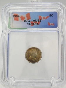 CANADÁ 1904 CINCO CENTAVOS ICG AU55 (BT1193) - Imagen 1 de 4