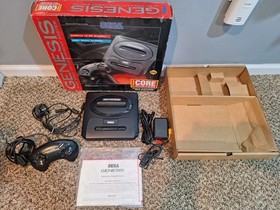 Sega Genesis Model 2 Console Complete in Box CIB CLEAN STUFF TESTED WORKING