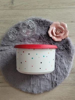 Tupperware dose Sterne Bingo weiß rot plätzchen 1,4l tupper one touch - Bild 1 von 4