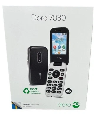 Brand New Doro 7030 4G Dual Sim Card Big Keys, Loud Sound, Black UNLOCKED Uk - Image 1 of 3