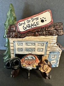 Blue Sky Clayworks Pottery Good ol’ Dogs Garage Hound Dog Wall Key Hooks 2003 - Picture 1 of 8