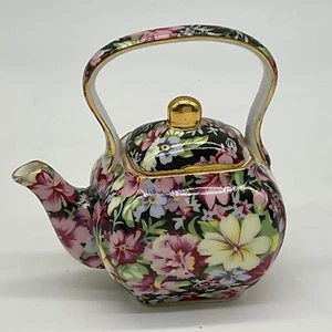 Mini tetera Royal Cotswold patrón floral tradiciones inglesas Godinger - Imagen 1 de 9