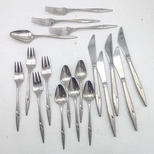 Vtg International Stainless Deluxe Astra Flatware Set 18Pcs Fork Spoon Knife - Picture 1 of 9