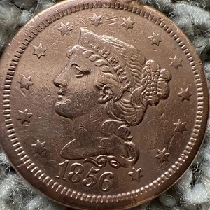 1856 Large One Cent Coin 1 Penny ￼ - Picture 1 of 8