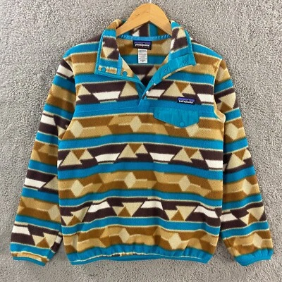 Pullover polar ligero Patagonia Synchilla Snap-T para mujer XS chaqueta geométrica Foto 1 de 4