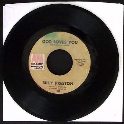BILLY PRESTON SLAUGHTER/GOD LOVES YOU AM RECORDS VINYL 45 VG 44-105 - Image 1 of 2