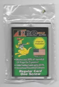 10 PRO-MOLD ONE SCREW SCREWDOWN REGULAR CARD HOLDERS 1 SCREW 20pt ARCHIVAL SAFE - Picture 1 of 6