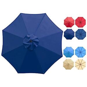 Patio Umbrella 9 ft Replacement Canopy for 8 Ribï¼ŒPatio 9ft-8 Ribs Navy Blue