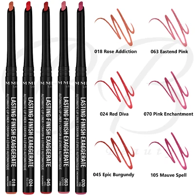 RIMMEL Lasting Finish Automatic Longwear Creamy Lip Liner Pencil *CHOOSE SHADE* - Image 1 of 4
