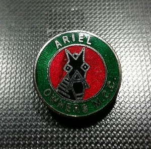 Ariel Button Owners Mcc Enamelled 23mm Old + Original - Picture 1 of 2