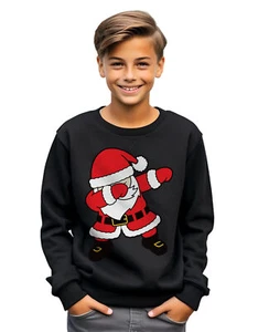Dabbing Santa with Red Suit sweatshirt - Funny and Festive! Spread Holiday Cheer - Picture 1 of 37