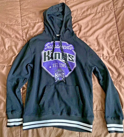 Sacramento Kings Pullover Hoodie Sweatshirt - Black/Multi - Size Medium Cover