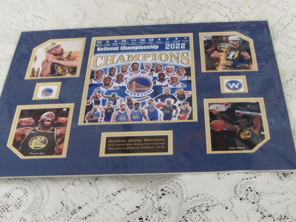 GOLDEN STATE WARRIORS 2022 CAMPEÓN DE TODOS LOS TIEMPOS GRANDES 16"x20" COLLAGE DE FOTOS MATE Foto 1 de 1