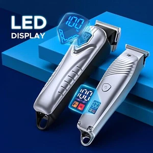 Professional Hair Clippers Trimmer Kit for Barber Mens Beard Haircut 2 Piece Set - Picture 1 of 9