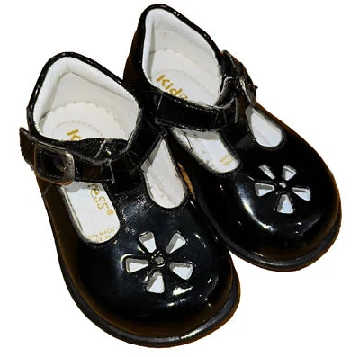 Kid Express Infant Baby Girls Mary Janes Black Holidays Dress Shoes 0-6 Months - Image 1 of 4