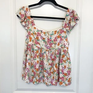 Blusa sin mangas colorida Babydoll sin mangas con correa floral con volantes ILLA ILLA - Mediana - Imagen 1 de 12