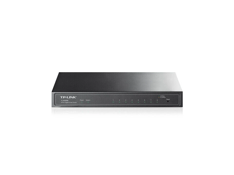 TP-LINK TL-SG2008 8-Port Gigabit Desktop Switch - Schwarz