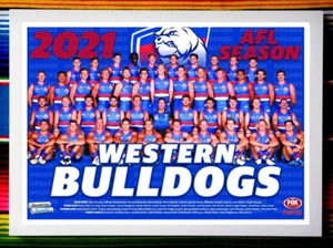 Framed 2021 WESTERN BULLDOGS AFL Poster - 45cm x 32cm x 3cm - Bild 1 von 3