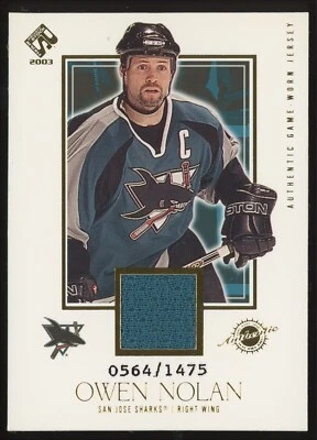 2002-03 Pacific Private Stock Reserve Owen Nolan #142 Sharks GU Patch /1475 - Image 1 of 3
