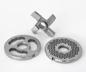H82 Unger Fleischwolf Schneidsatz Set - Vorschneider + Messer + Lochscheibe 3mm - Bild 1 von 2