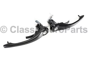 Black Carrera style outer door handle set for Porsche 911 LWB G model 964 69-94 - Foto 1 di 17