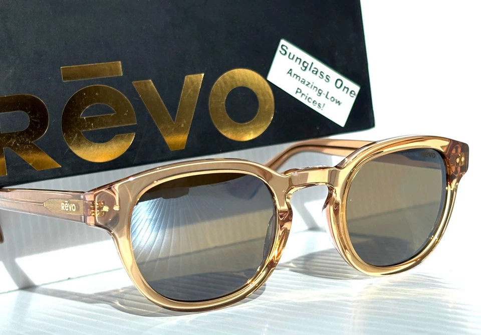 Óculos de sol Revo STERLING cristal brilhante caramelo lente bronze polarizado 1255 12 BR - Imagem 1 de 4