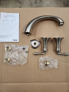 Kohlor Devonshire T398-4-BN Deck Mount Bath Faucet Trim Stainless Steel - Picture 1 of 3