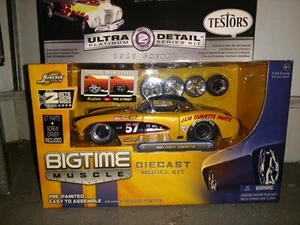 JADA Big Time Muscle Kit 1957 Chevy Corvette gelb/schwarz Maßstab 1:24 neu in Box - Bild 1 von 1