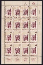 ISRAELE 1963 Minifoglio Centenario Giornale 'Halbanon' MNH**