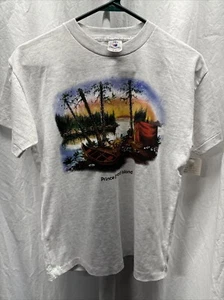VTG NWT River Camp Graphic Tee Prince Edward Isle Single Stitch USA Size M Kid - Picture 1 of 6