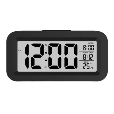 Modern LCD Alarm Clock with Gradual Alarm Sound and Temperature Detection - Image 1 of 4