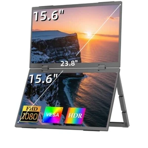 15.6" Double Moniteur Ordinateur Portable Moniteur Extender Écran Ordinateur Portable avec VESA - Photo 1/7
