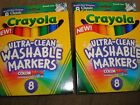 CRAYOLA ULTRA CLEAN WASHABLE MARKERS CLASSIC COLORS BROAD LINE LOT OF 2