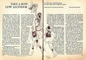 LEW ALCINDOR 1971 TAKE A BOW FEATURE * KAREEM ABDUL-JABBAR * BUCKS-LAKERS - Bild 1 von 1