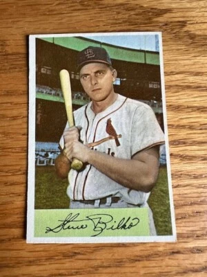 1954 Bowman #206: STEVE BILKO St. Louis Cardinals ~ VG+ - Image 1 of 2