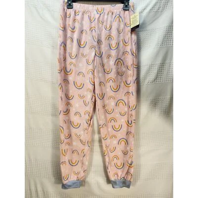 Cuddl Duds Pajama Pants Girls Size 14/16 Rainbow Fleece Pull On - Image 1 of 4