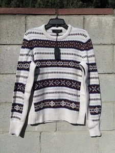 NWT $395 Rag & Bone Wesley Fair Isle Wool Sweater White Sz XS - Picture 1 of 8