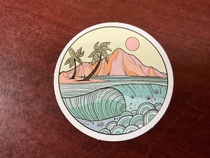 Motorcycle Sticker for Helmets or toolbox #6,944 Summer Surf Hawaii - Picture 1 of 1