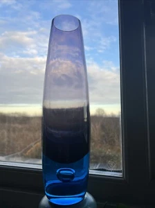 Lámpara de lava espacial retro Habitat estilo 2000 hecha a mano funky florero de vidrio burbuja púrpura - Imagen 1 de 8