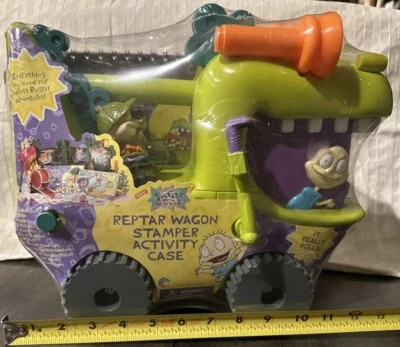 RARE LARGE NEW 1997 RUGRATS REPTAR WAGON Stamper Activity Case FACTORY SEALED - Image 1 of 4