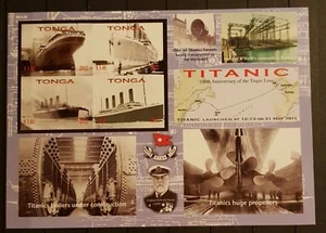 TONGA &NIUAFO'OU TITANIC LOT 4 SHEETS+2M/SHEETS  PERFORED +IMPERFORED MNH - Picture 1 of 5
