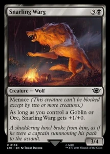 Magic LOTR FOIL Snarling Warg C 0109 - Imagen 1 de 1