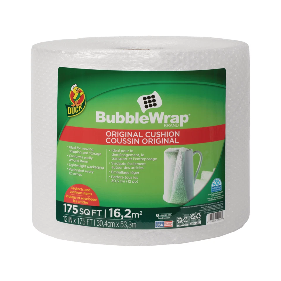 Brand Bubble Wrap Roll Original Bubble Cushioning 12 x 175 Perforated Every 1... - Image 1 of 1