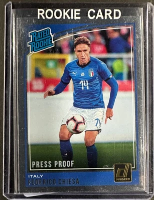 2018-19 Panini Donruss Rated Press Proof Federico Chiesa #192 Rookie RC - Image 1 of 2
