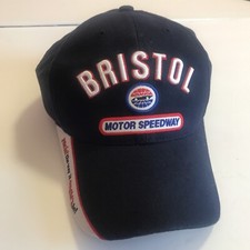 Bristol Motor Speedway Cap Navy Blue Stretch Fit One Size  100% Cotton Racing